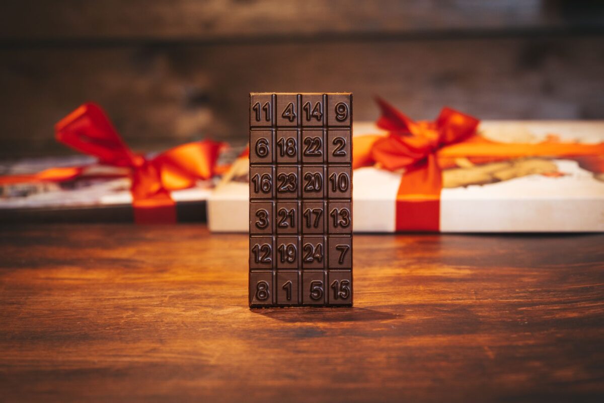 Tafelschokolade "Adventskalender" Zartbitter