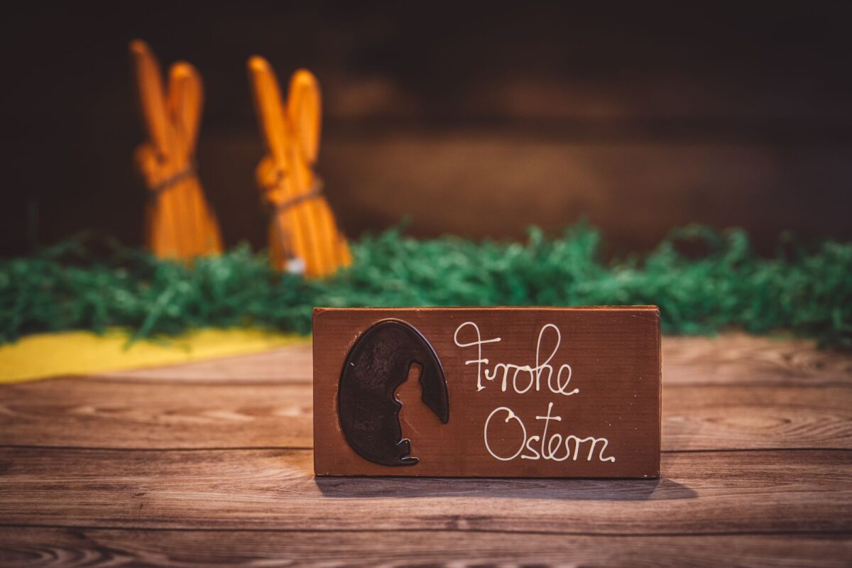 Tafelschokolade "Frohe Ostern" quer